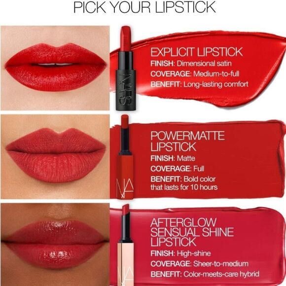 NARS Explicit Refillable Satin Lipstick - 862 Incendiary - Picture 9 of 10